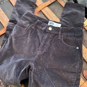 NWOT Old Navy Rockstar Super Skinny High Rise Charcoal Velvet Pants Jeans size 2